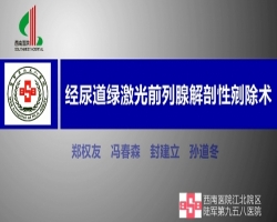 经尿道绿激光前列腺剜除术（术者：陆军第九五八医院孙道东教授）