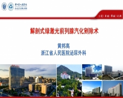 解剖式前列腺绿激光剜除术（术者：浙江省人民医院黄邦高教授）